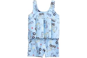 IWEMEK Boys Girls Floatation Swimsuit with Adjustable Buoyancy Baby One Piece Swimwear Float Suit Swim Vest Bathing Suit