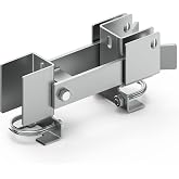 Fengone Chain Link Fence Double Gate Latch for 2" Gate Frame Residential Strong Arm Chain Link Fence Gate Latch Double Gate Latches for Metal Gates Swing Gates