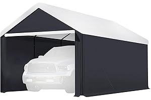 Caravan Canopy Sidewalls Only for Carport, Car Garage Tent & Shed, Domain, 10 x 20 Ft, Black