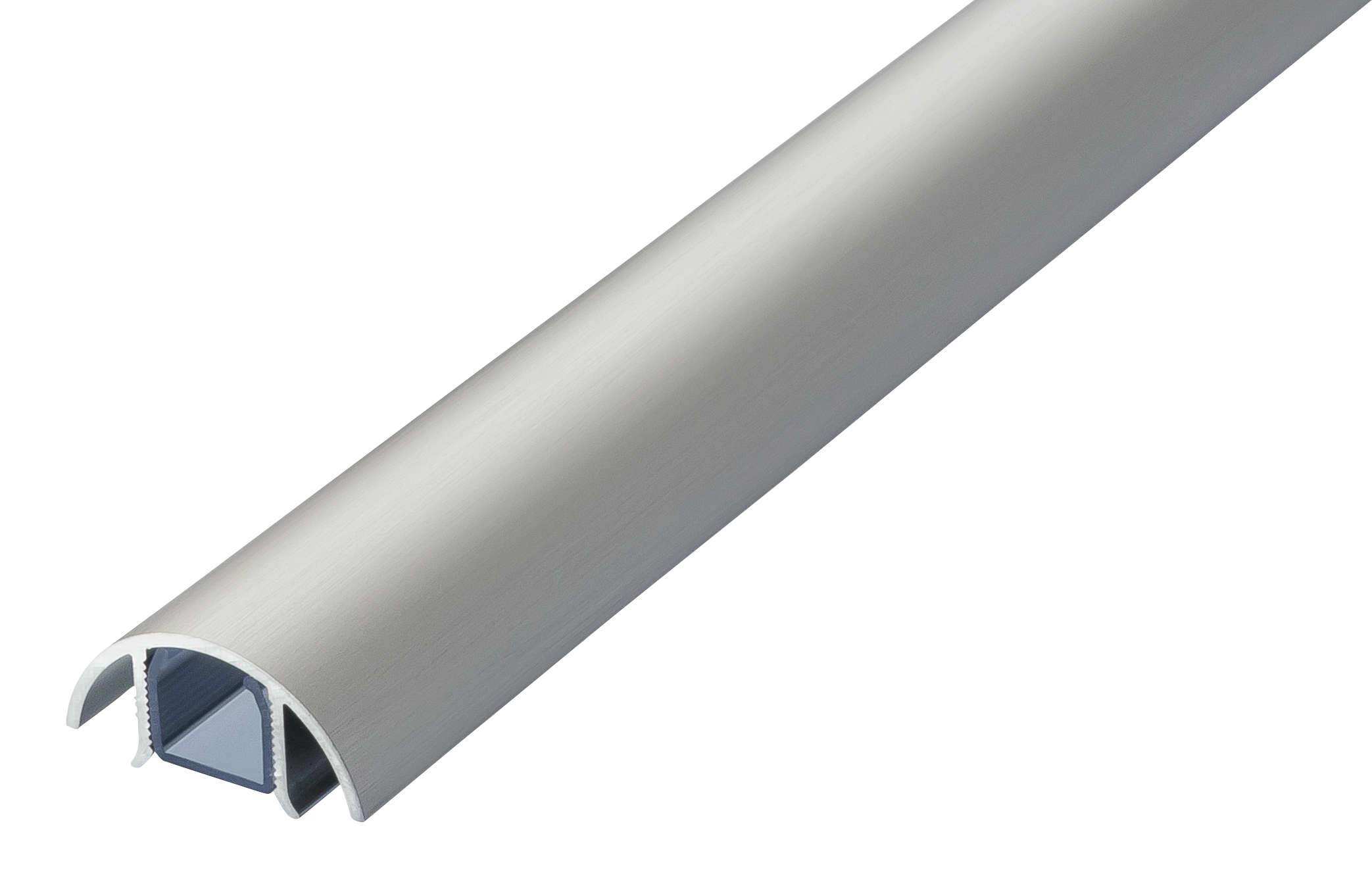 Mini Aluminium Cable Duct in Brushed Stainless Steel (Length: 100 cm)