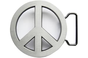 New Vintage Style Peace Symbol Love Sign Belt Buckle for Men