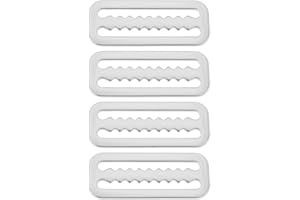 Briny River 4PCS Scuba Weight Belt Keepers for 2 Inch Webbing Belts 6x2.3cm 316 Stainless Steel Scuba Weight Belt Clips for Diving or Other Water Sports Silver