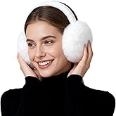 Cutecrop Ear Muffs for Winter Women, Earmuffs for Women Winter Ear Muffs Foldable Soft Faux Furry Ear Warmers Covers