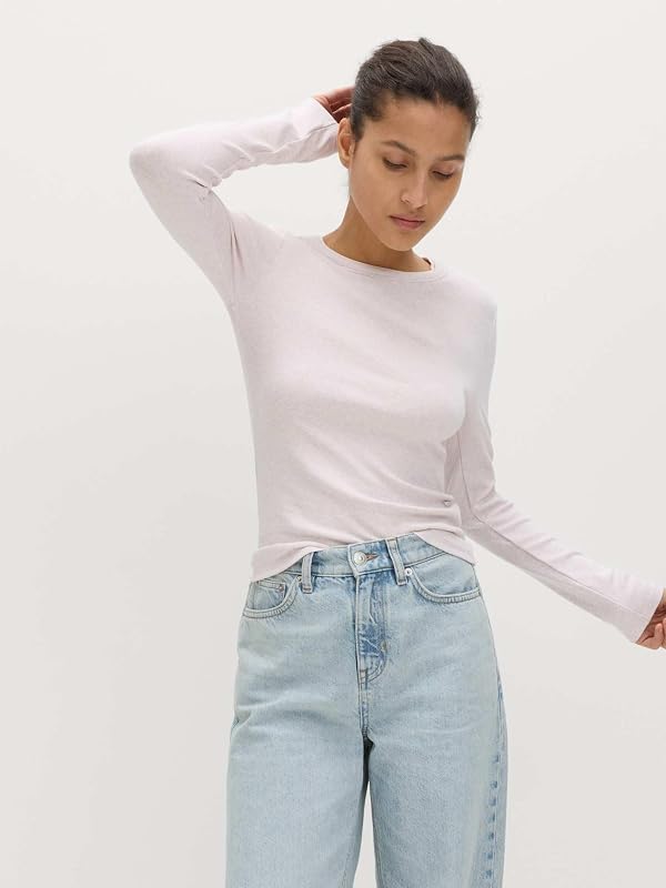 Top de algodão cor-de-rosa de duas camadas UK 10 (EU 38)