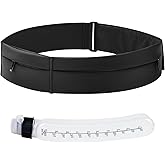 Waterproof Running Belt with Phone Holder & Water Bottle - Adjustable Lightweight Fitness Belt for Jogging, Hiking, Cycling (Medium)