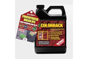 COLORBACK Red Mulch Dye, 3,200 Square Feet Coverage – Mulch Colorant for Landscaping & Garden Beds, Wood Mulch Dye, Mulch Color Restorer & Playground Bark Mulch, Eco-Friendly Mulch Paint – 1-Quart
