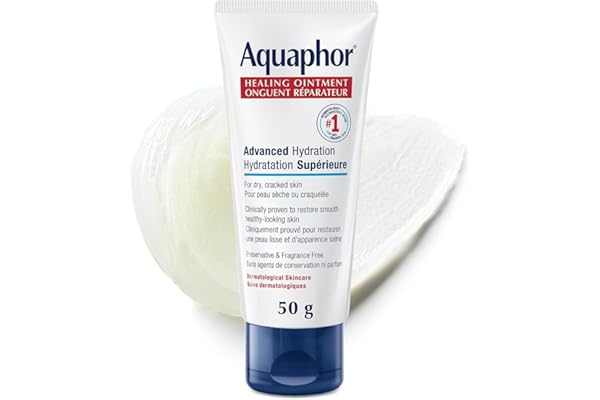 Aquaphor Healing Ointment, Multipurpose Ointment for Dry, Cracked Skin, Chafing, Cuticle Care, Fragrance Free, Non Greasy and
