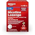 Amazon Basic Care Nicotine Polacrilex Lozenge 2 mg, Cherry Flavor, Stop Smoking Aid, 72 Count