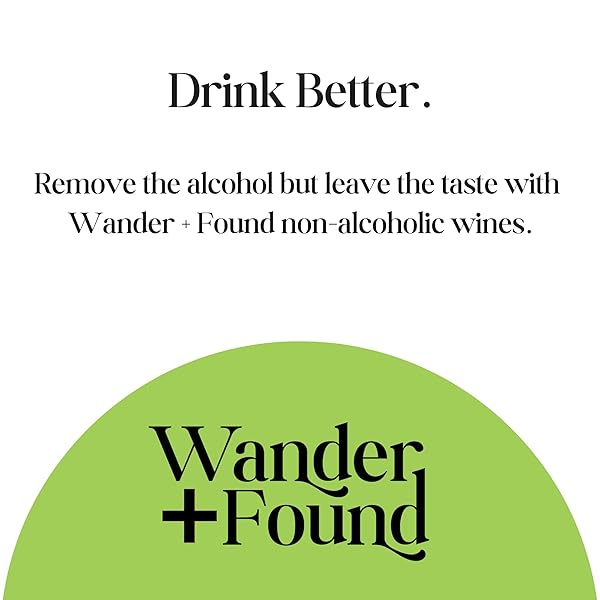 WANDER + FOUND NON-ALCOHOLIC WINE, CUVEE BLANC, AWARD WINNING WHITE WINE FROM GERMANY, NON-GMO DEALCOHOLIZED WINE, 750 ML (1 BOTTLE)