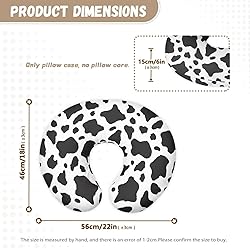 TSVAGA Nursing Pillow for Breastfeeding, Black Cow
