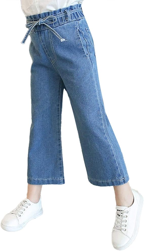 Baggy Jeans Für Mädchen - Weite Beine Mit Elastischem Bund & Taschen
