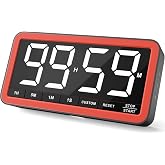 VOCOO Large 7.8" Digital Timer, Magnetic LED Timer for Kitchen &amp; Classroom | USB-C Rechargeable, Up to 99 Hours Count Up &amp; Countdown Timer with 3 Brightness Levels, 4 Alert Modes and 3 Volume Levels