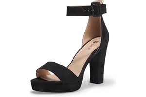 IDIFU Women's IN4 Sabrina Platform Chunky High Heels Ankle Strap Heeled Sandals Wedding Party Dress Shoes