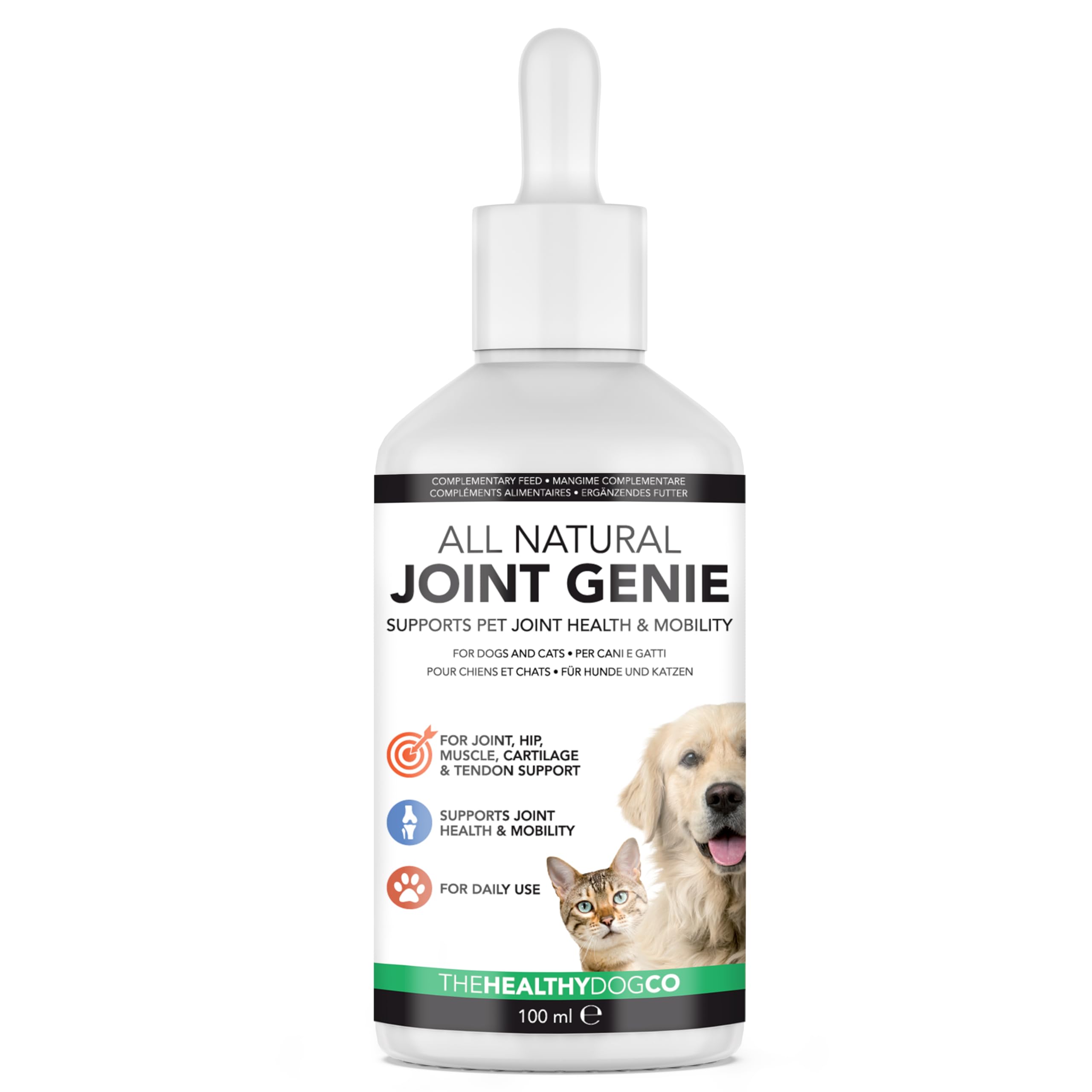 The Healthy Dog Co - Joint Supplements for Dogs, Drip on Food - Cat and Dog Supplements for Joints - Dog Joint Supplements for Senior Dogs - Dog Vitamins and Supplements with Turmeric for Dogs - 100ml