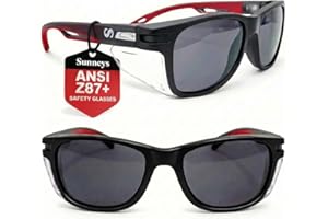 Sunneys Blitz Creek Safety Glasses Side Shields Sunglasses ANSI Z87.1 Z87+ Protective Eyewear Non-Slip Anti Fog Shooting