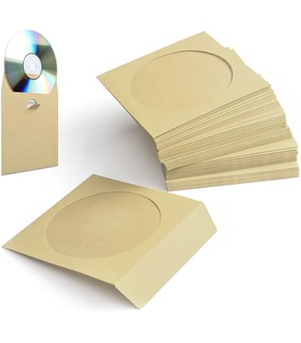 Amazon.com: Neil Enterprises Inc. Silver Paper CD or DVD and Business Card  Holder Sleeve
