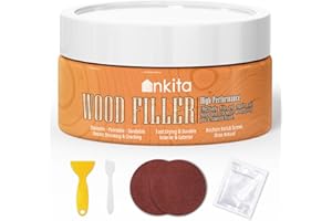 ANKITA All Purpose Wood Filler, Wood Repair Kit(White), Quick Drying Wood Filler Putty, Quickly Repairs Holes, Cracks of Window, Wooden Furniture, Floor, Door, Interior/Exterior, Paintable & Stainable