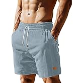 Sailwind Men's Casual 5" Shorts Corduroy Elastic Waist Drawstring Summer Beach Short