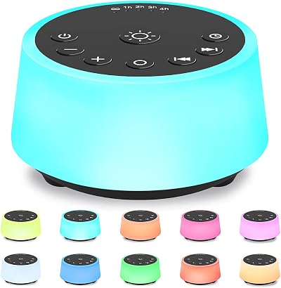 Color Noise Night Light White Noise Machine 25 Sounds 10 Colors 32 Levels 5