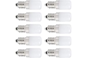 Cryfokt Set of 10 Dimmable 1.5W E14 LED Light Bulbs for Chandelier Wall Lamp, Long Lasting Warm White Bulb with Stable Perfor