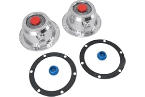 RASTKY 6 Hole Trailer Axle Hub Cap for Bolts Aluminium Alloy Wheel Centre Caps with Rubber Caps and Gasket Set for National 3