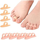 Welnove Hammertoe Corrector Gel Toe Straighteners - 8 Pcs Toe Support Pads Cushion - Realign Bent, Crooked, Curled, Claw, Hammer Toes - Soft Support