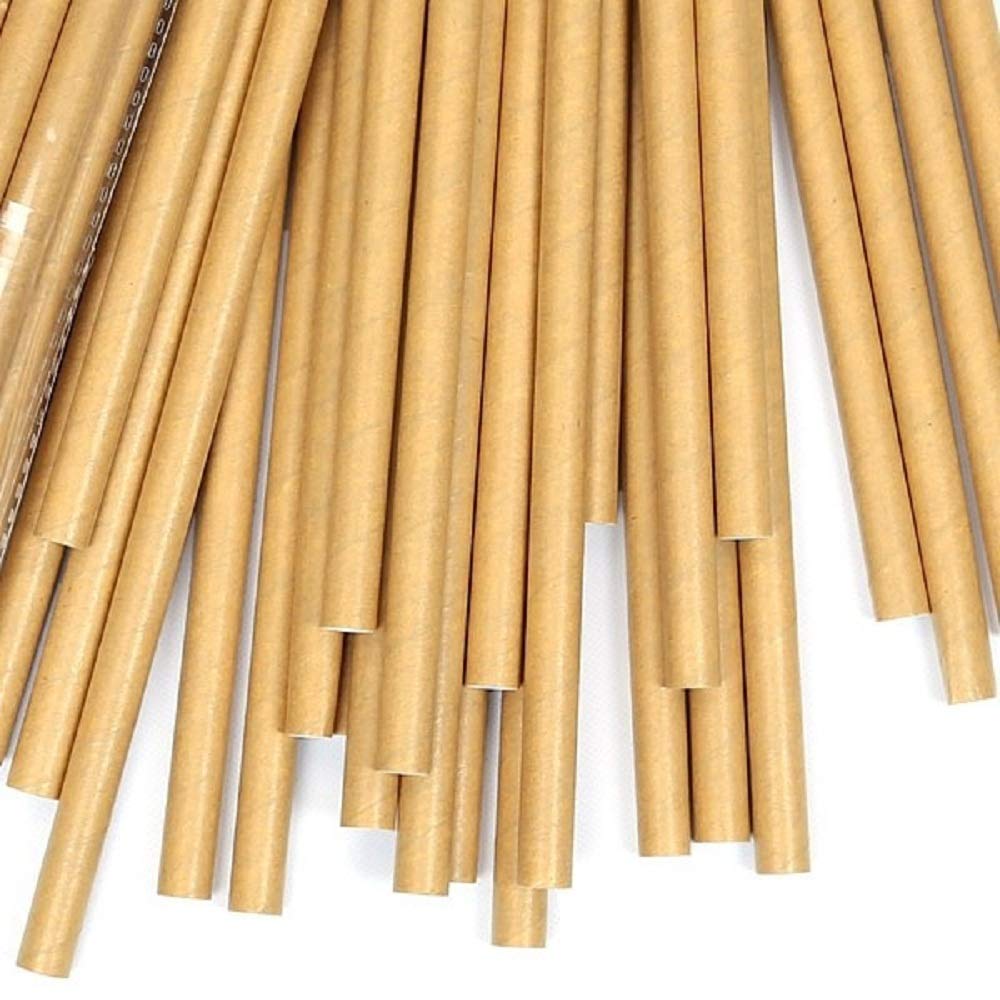 GDMINLO 100 Pack Kraft Paper Straws Biodegradable co-Friendly Drinking Bulk for Party Supplies, Bridal/Baby Shower, Birthday, Mixed Drinks, Weddings, Restaurant, Food Service - Image 6