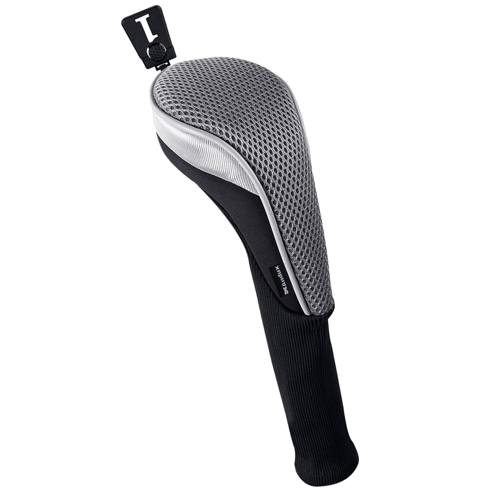 Andux Golf 460cc Drivers Club Head Covers Long Neck Grey