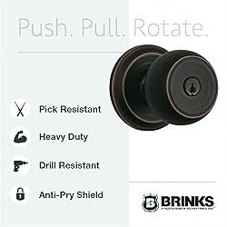 BRINKS, Tuscan Bronze, Push Pull Rotate Door Locks