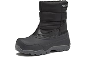 LONDON FOG Jett Waterproof Boys, Girls & Toddler Snow Boots for Kids - Insulated Warm Fleece Lined Girls & Boys Winter Boots Size 5 Toddler to 6 Big Kid, Snow Boots Girls and Boys