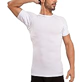 Ejis Sweat Defense Undershirt | Crew Neck| Underarm Sweat Proof Micro Modal
