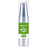 Amazon Basics Disposable Clear Plastic Cups for Cold Drinks, BPA-Free, Easy to Hold, 16oz, 50 Count