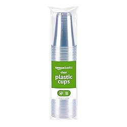 Amazon Basics Disposable Clear Plastic