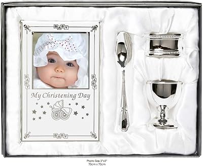 Shudehill Giftware Beautiful Boxed Christening 4-Piece Set