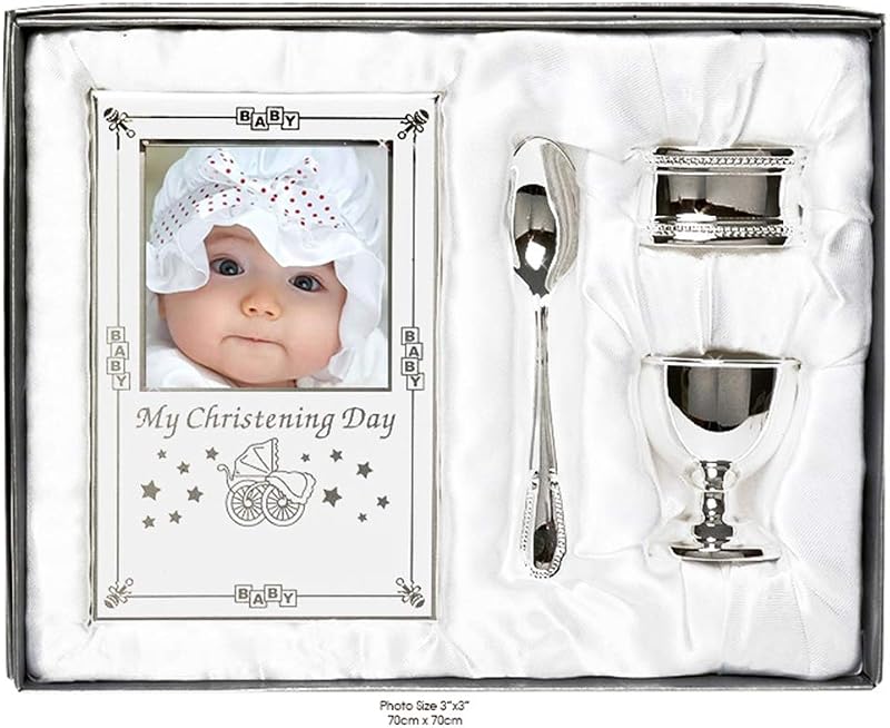 Shudehill Giftware Beautiful Boxed Christening 4-Piece Set