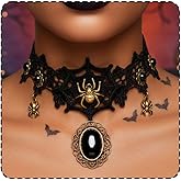 CLOACE Halloween Choker Necklace Crystal Pendant Gothic Necklaces Costume Jewelry for Women