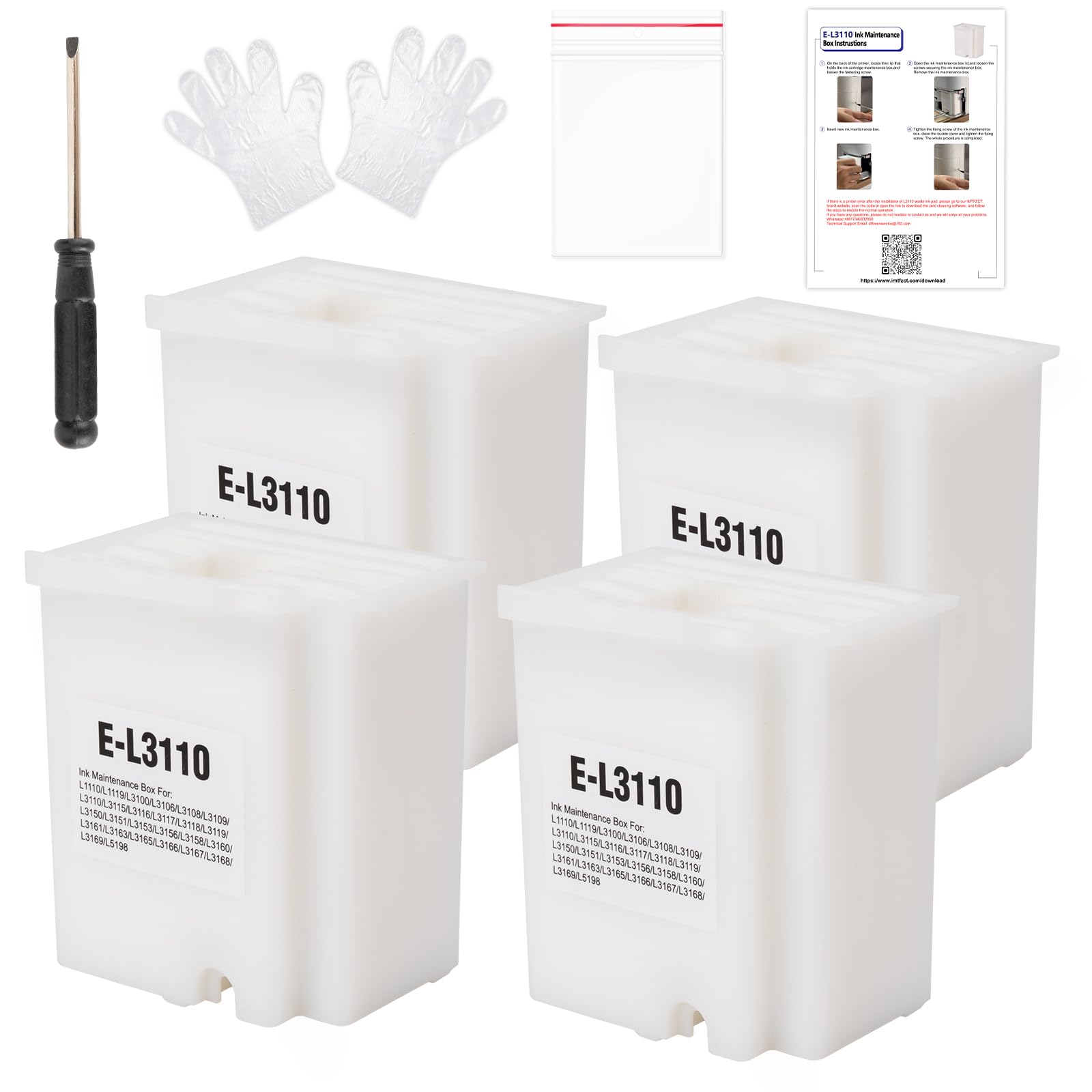 imtfzct 4pcs Waste Ink Pad Replacement with Zeroing