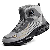 Steel Toe Work Sneakers for Men Women Lightweight Comfortable Industrial & Construction Work Safety Shoes