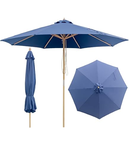 Grosfillex 9 ft Market Umbrella With 1 1/2 Pole Burgundy : Patio, Lawn & Garden