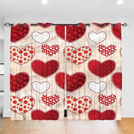 Cortina con ojales para colgar en el hogar, dos lindos pájaros de