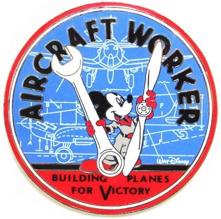 Amazon ミッキーマウス 飛行機整備士 ピンズ 限定100 ディズニーオークション限定 第二次世界大戦 Mickey Aircraft Worker Disney Auctions Pin バッジ おもちゃ