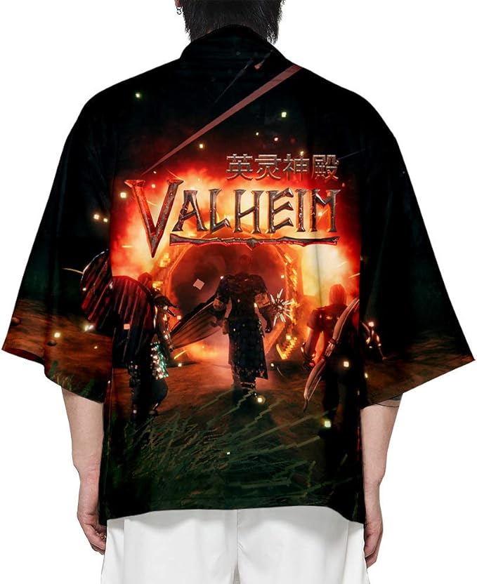 Valheim Shirts Cosplay Costumes Viking Culture Theme Game Cardigan Top
