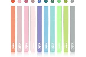 Vitoler Bible Highlighters with Soft Chisel Tip,10Pcs,Lake Colors,Aesthetic No Bleed Bible Highlighter Pastel,Cute Highlighters for School Office Supplies