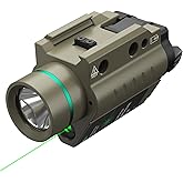 Feyachi Red/Green Laser Flashlight Combo 200 Lumen Weapon Light with Picatinny Rail Mount