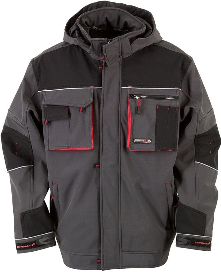 Terratrend Job 60490XL6310 Softshell Jacket Active Size XL in Dark