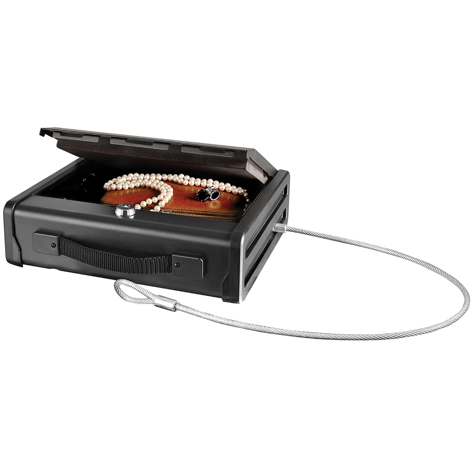 MASTER LOCK Small Travel Safe [Key Lock] [Steel Cable] - PP1KML - Small Closet Lockbox