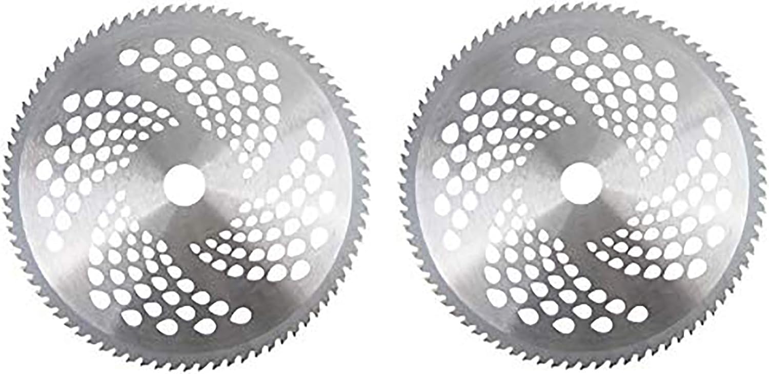 SYITCUN 2Pack 40Teeth 10inch Alloy Steel Carbide Tip Brush Grass Cutter Trimmer Weed Eater Blade Multi-use Cut Through Like a Knife Through Butter: Garden & Outdoor