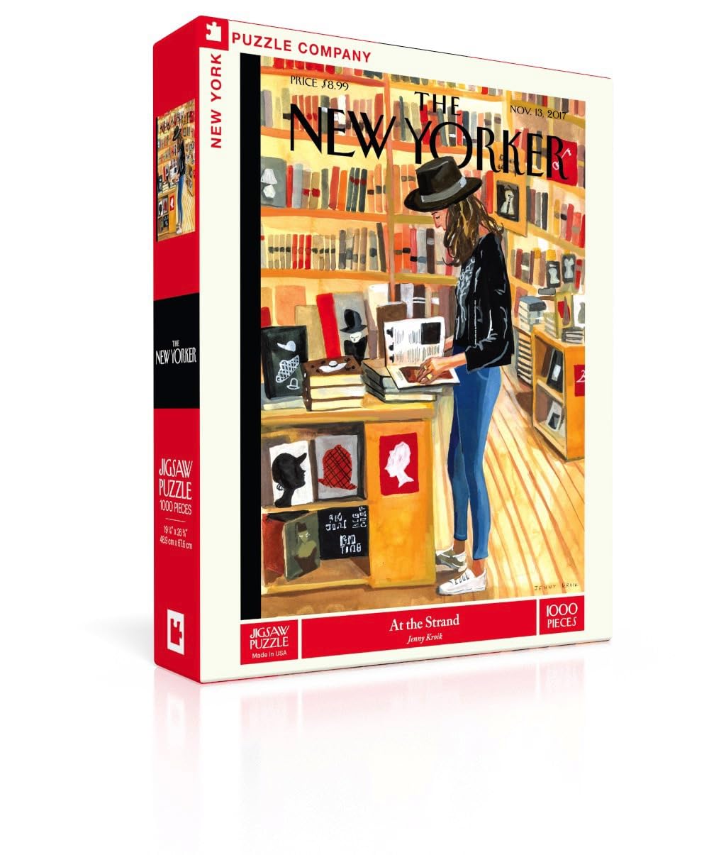 New York Puzzle Company - New Yorker At the Strand - 1000 Piece Jigsaw Puzzle