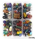 1 Pound Glass Beads eCrafty Fearless Crafter's Mega Mix Lampwork, Glass Beads