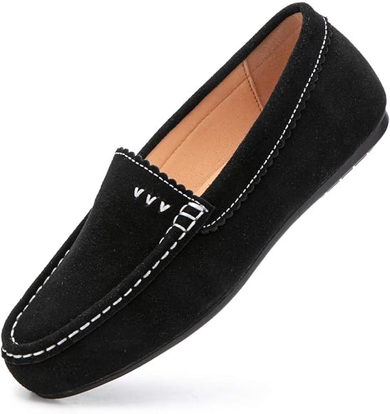 ladies suede loafers